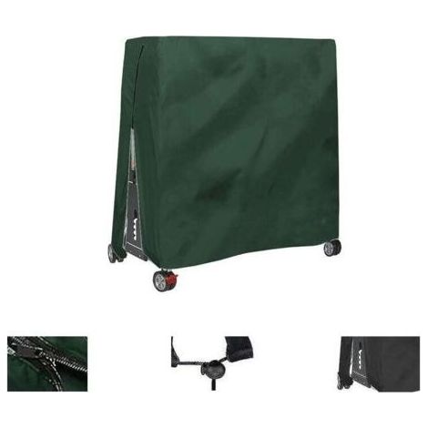 Housse de protection pour table de ping-pong d'extérieur, imperméable, anti-poussière, 165 x 70 x 185 cm, verte (1/3)