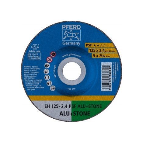 Disco de Corte PFERD EH 125-2.4 PSF ALU+STONE