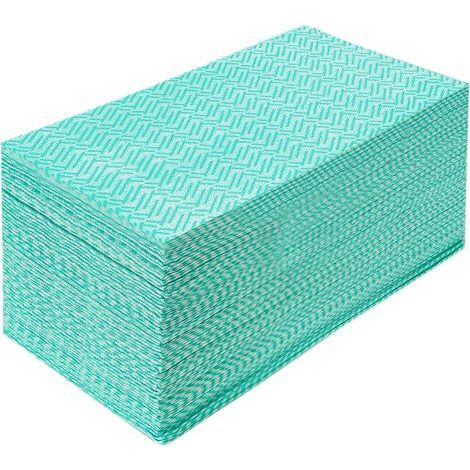 60 Green Cloth Wipes, Washable and Reusable, for Household and Kitchen (1/5)
