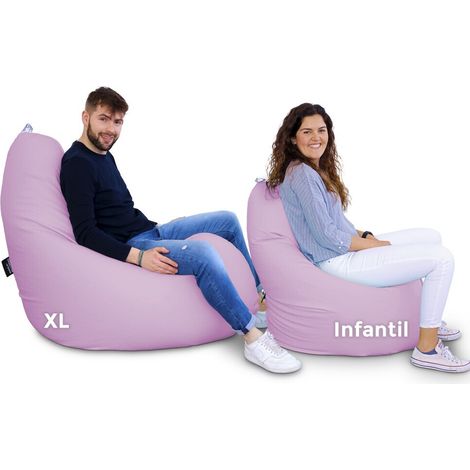 Puff Pera Relax Polipiel Lavanda Happers XL