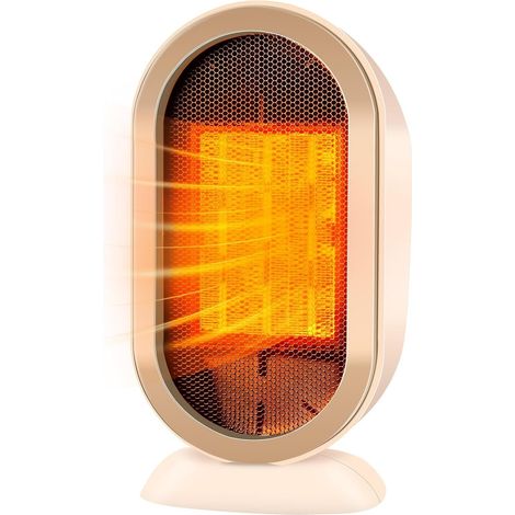 Chauffage d'appoint, Radiateur Soufflant Salle de Bain Mini Radiateur Electrique 800W/1200W Protection Contre Surchauffe & Anti-Basculement pour la Salle de Bain, la Maison, le Salon, le Bureau (1/5)