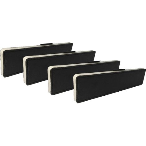 vhbw 4x Filtres à charbon actif compatible avec Miele DA 1100, DA 1160, DA 1100-100, DA 1050-55, DA 1060 hotte aspirante - 43 x 10 x 2 cm