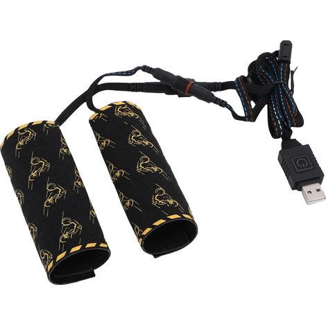 Couvercle de Poignées de Moto Chauffantes, Chauffage Rapide en 10 Secondes, 6 Niveaux de Température, Chauffage de Guidon alimenté par USB avec Fonction de Mémoire, étanche (1/5)