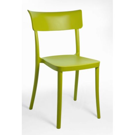 Sedia polipropilene impilabile design per bar e ristoranti - Qtà 18 pezzi - SARETINA Colore Verde Salice, Opzioni 2° scelta (1/5)