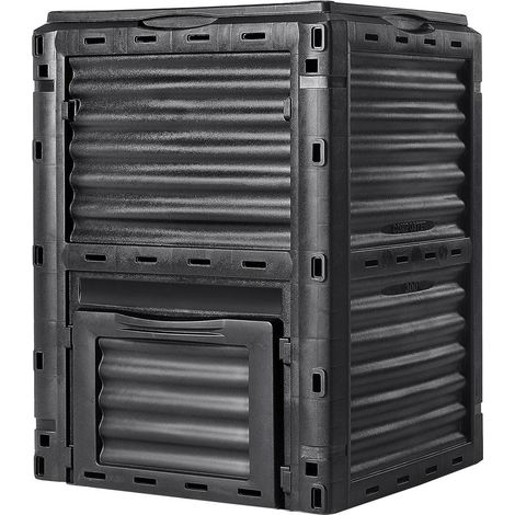 Engrais Naturel Rapide Bac à Composteur Extérieur Grande Capacité 300 L avec Couvercle et Trappe pour Jardin (1/5)