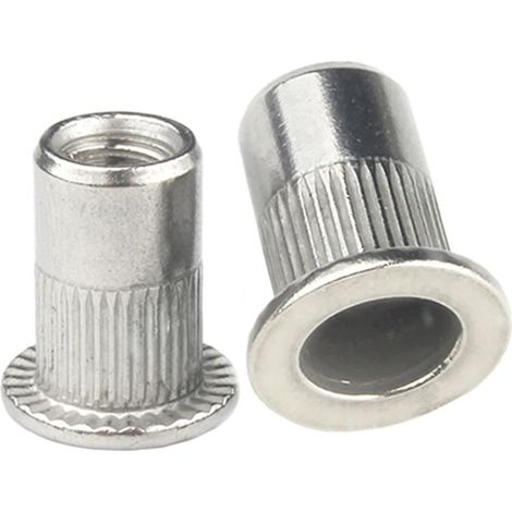 10 pièces/M3 M4 M5 M6 M8 M10 M12 Écrou à riveter tête plate en (1/5)