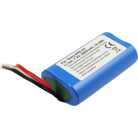 Batterie pour Enceintes Audio - AVIZAR - SRS-X3/SRS-XB2 - Li-ion 7.4V - 2600mAh - Bleu