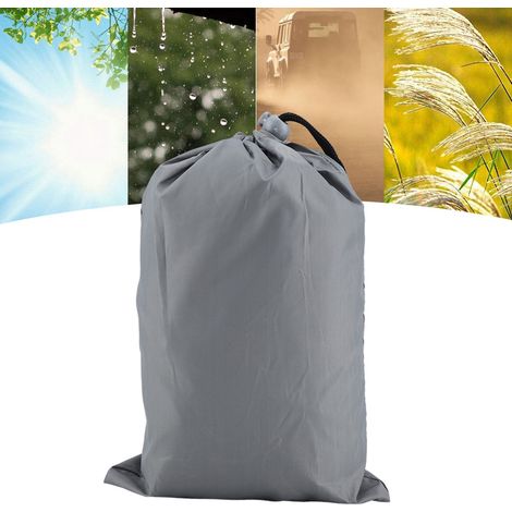 Runde Tisch-Staubschutzhülle, wasserdichte Schutzhülle für Gartenmöbel im Außenbereich (Grau) (1/5)