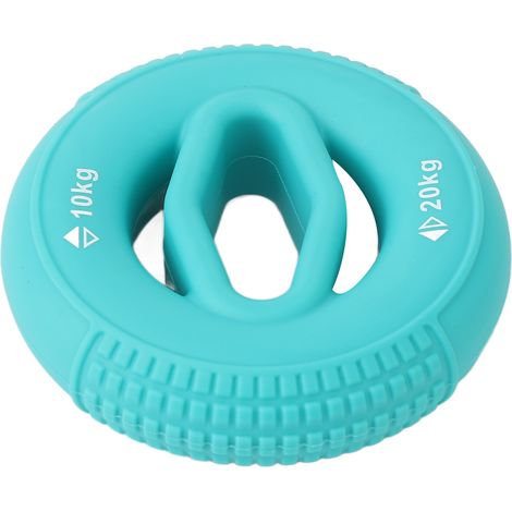 Anneau d'entraînement de la force de préhension en silicone pour renforcer les mains et les avant-bras, entraînement des poignets, décompression, creux, vert gazon, 10-20 kg (1/5)