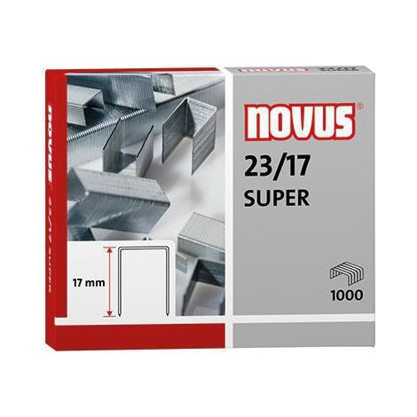 Novus 23/17 super box de 1000 verzinkte Heftklammern 23/17 für dicke Heftklammern de (1/3)