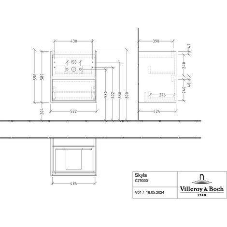 Villeroy & Boch C79300RK WTUS Skyla C79300 522x596x424mm 2