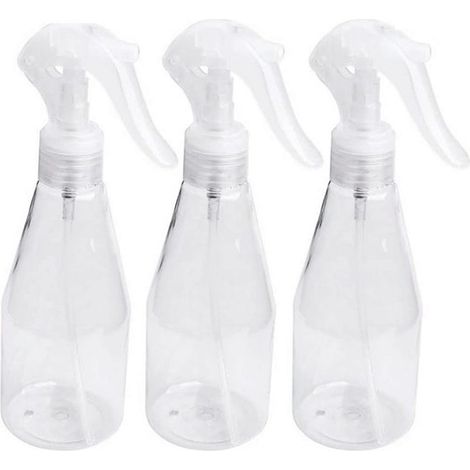 - Botella pulverizadora de 200 ml - Juego de 3 - Plástico - Niebla fina - Para jardín/plantas/limpieza - Transparente - Atomizador (1/5)