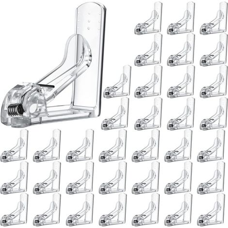 36 pezzi clip trasparenti per tovaglia in plastica caricata, clip per tovaglia per Pasqua, feste, compleanni, matrimoni, campeggio, picnic, fissaggio tovaglia per interni ed esterni (1/4)
