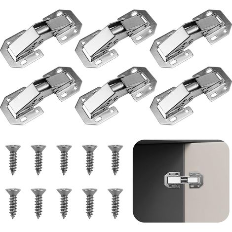 50-piece hinge set for cabinet doors, kitchen door hinges with soft-close function, 90° hinges for cabinets, wardrobes, furniture and cabinet doors (1/5)