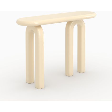 Console laquée blanche en MDF, 120 cm - Opale (1/5)