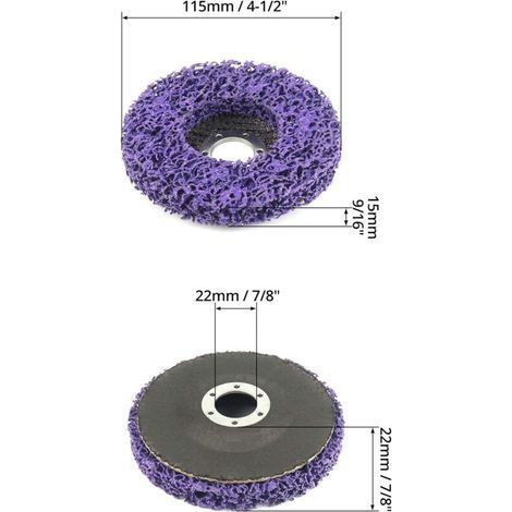 5er-Pack CSD-Reinigungsscheiben, 115 mm, für Metall-, Kunststoff-, Zement-, Holz- und Steinoberflächen, lila (1/4)