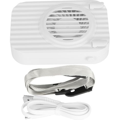Mini Neck Fan Creative USB Portable HandsFree Wearable Lazy Hanging 3 Speed Cooler(White ) (1/5)
