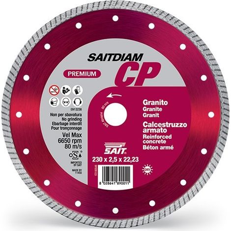 Saitdiam-tu cp turbo disco diamantato per taglio pietra corona turbo d 230 mm