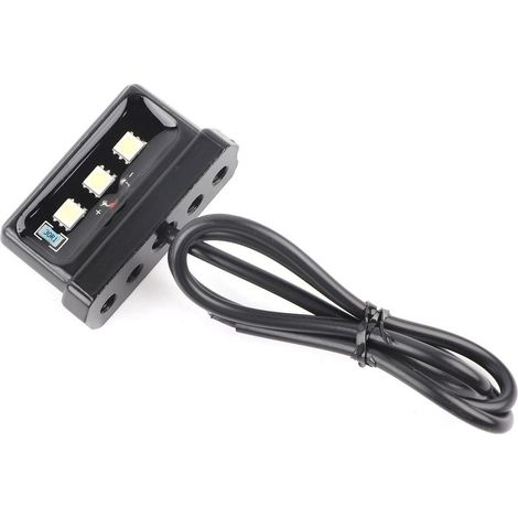 Feu arrière LED universel pour plaque d'immatriculation de moto, pour tous les modèles de marques de motos (noir).. (1/5)