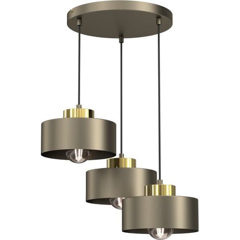 Suspension Luminex Marti 3 lumières E27 laiton doré