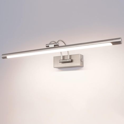 1 Applique Murale LED 60CM 15W 3 CCT Variateur Continu Acier Inoxydable Rotation 270° Pour Tableau Salle De Bain