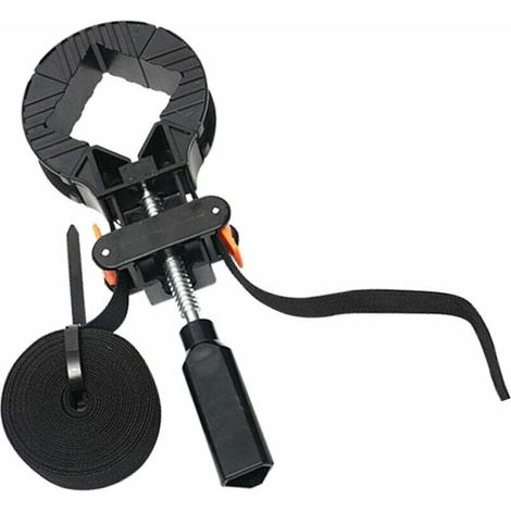 Adjustable Corner Clamp Strap, 4-Jaw Adjustable Corner Clamp, Corner Clamp Strap, Drawer Corner Clamp, Wooden Frame (Black) (1/5)