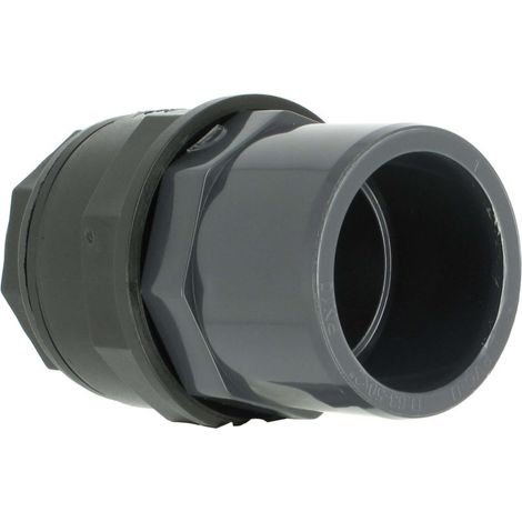 Multicuves – Trop-plein cuve eau 1000L – Sortie PVC 50/63 mm – Entrée filetée mâle 1''1/2 Pas gaz – Perçage 48/55 mm