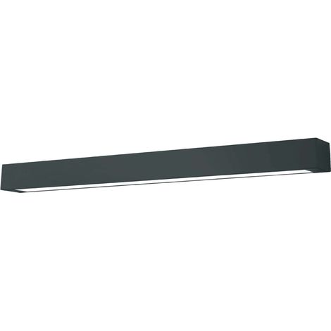 Aplique de pared para baño sobre el espejo, negro, lineal, 93 cm, color variable, LED, 24W, IBROS Light Prestige