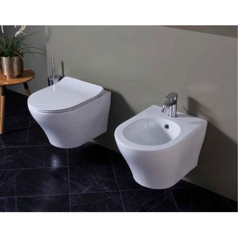 Sanitari Next Sospesi Senza Brida 36x50,5 cm Copriwater Slim