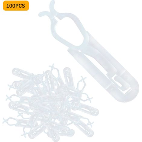 100 wasserdichte, rutschfeste Lichterclips für die Außenbeleuchtung, Dekoration für Feiertage und Partys, Weiß (1/2)