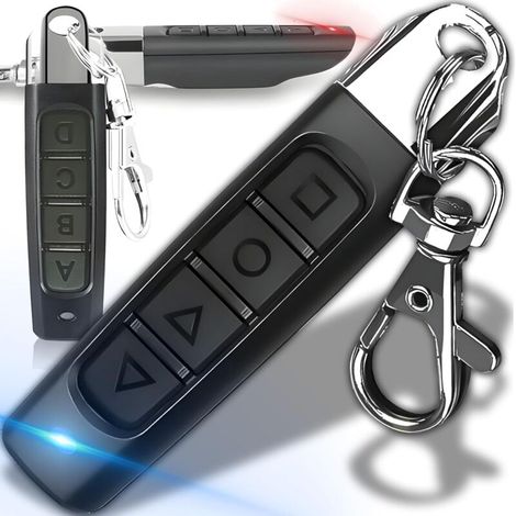Telecomando universale per cancello, 4 pulsanti per porta da garage, 433,92 MHz, telecomando a 4 canali, duplicatore per porta, 2 pezzi, telecomando universale moderno per cancello (1/4)