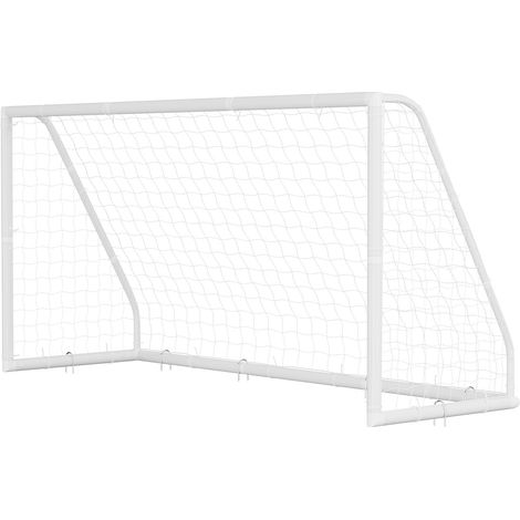 Mophorn But de football 3,65x1,82 m en PVC avec filet en PE, idéal pour les terrains extérieurs et les cours. Résistant aux intempéries, pour l'entraînement et inclut une cible ainsi que des cônes (1/5)