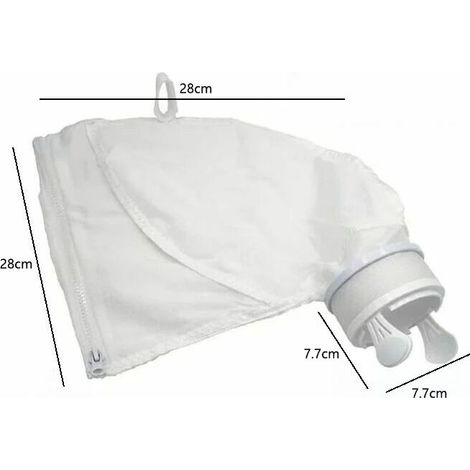Sacs de nettoyage de piscine pour Polaris 280/480 – Lot de 2 avec filtre de rechange, maille ultra-fine et fermeture éclair