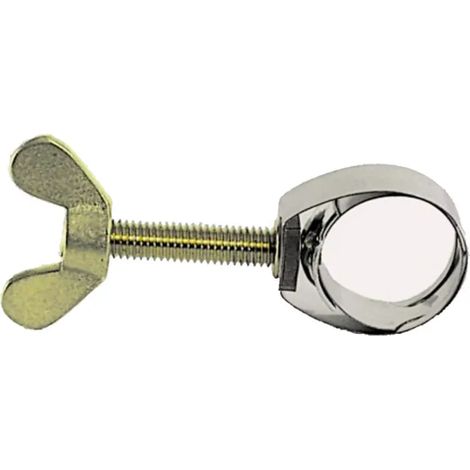 Collier de serrfiletage mâlee UNEX pour tuyaux flexibles jusqu'à 21 mm de diamètre, en acier inoxydable avec vis à oreilles en laiton