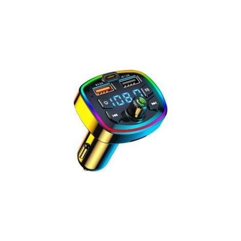 Geeignet für Bluetooth-FM-Transmitter für Autos, Radioadapter, MP3-Player, Schnellladegeräte für den Zigarettenanzünder, Auto-Musikzubehör, 4,8-A-USB-Transmitter-Kit, Freisprechfunktion, unterstützt U