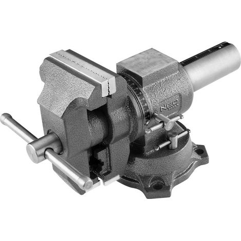 Morsa da banco ROTATIVA e base Girevole - 100mm - con Incudine - 35-030 NEO TOOLS