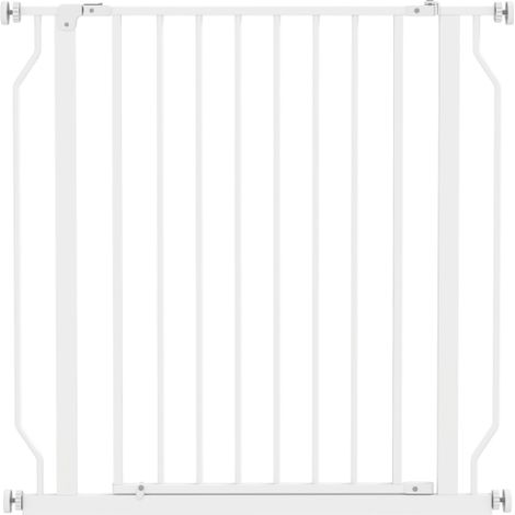 Extra Wide Dog Safety Gate with Door Pressure for Doorways Hallways and Staircases - White Color (1/5)