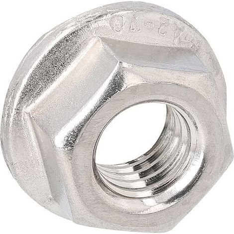 Écrous hexagonaux à collerette avec denture de blocage DIN 6923 A4-80 M 6 conditionnement : 200