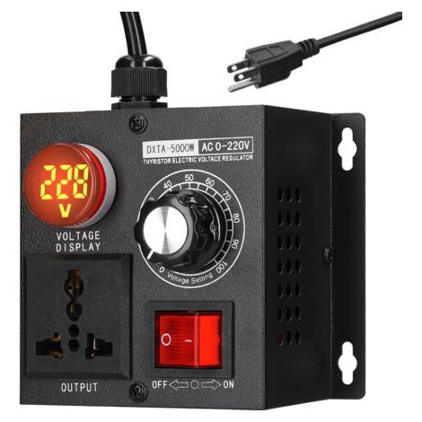 Régulateur de tension continu 220 V CA, 5000 W, monophasé, portable et réglable, régulateur de température et d’éclairage