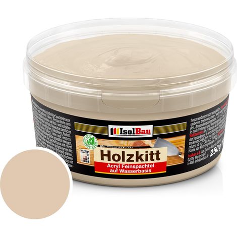 Holzkitt Spachtelmasse Holzspachtelmasse Innen Außen 250g Eiche Mittel (Nr. 19) (1/5)