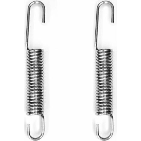 2x Ressort de traction de rappel en acier à double crochet béquille scooter moto cyclomoteur Jiffy PM, 2x12x92mm