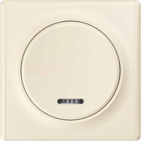 Interrupteur simple allumage, avec témoin LED, 1 voie avec plaque de finition Florence - beige