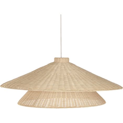 Lampara Techo Ratan 80X80X120 Natural Marron (1/5)
