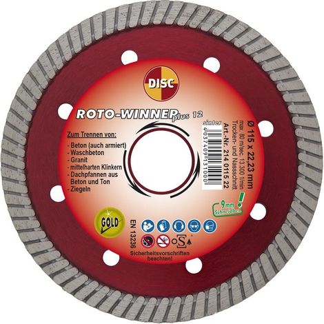 Dia-TS Roto-Winner Plus 12 115 9 mm Belaghöhe, gesintert