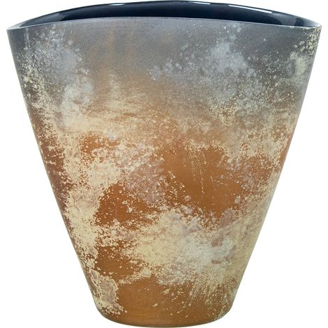 Vase en Verre 24 Cm Gris/Cuivre Opaque 24X14X24 Cm (1/5)