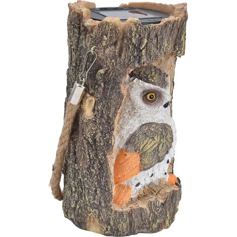 Lampe solaire hibou, étanche IP67, très réaliste, écologique, économe en énergie, durable, en résine, suspension solaire (1/5)