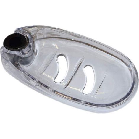 Portasapone in cristallo per asta doccia da 18 mm di diametro