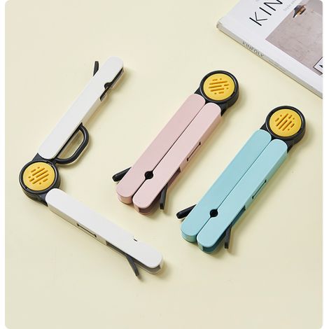 Séchoir à linge pliable mignon, portable pour les voyages, multifonctionnel pour les chaussettes et les vêtements, (un de chacune des trois couleurs) (1/5)