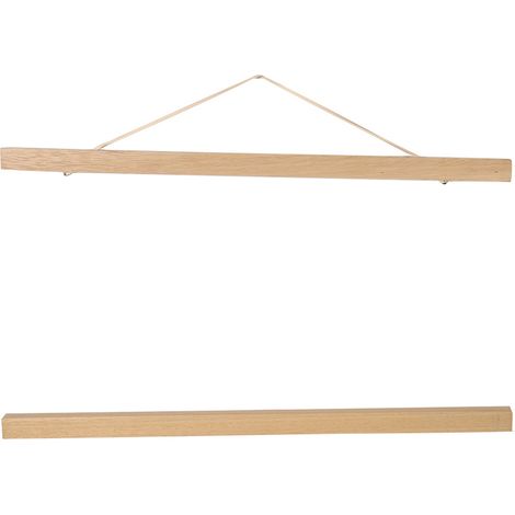 Cadre Photo Magnétique Moderne 40CM Bois Blanc avec Accroche pour Affiches et Parchemins DIY