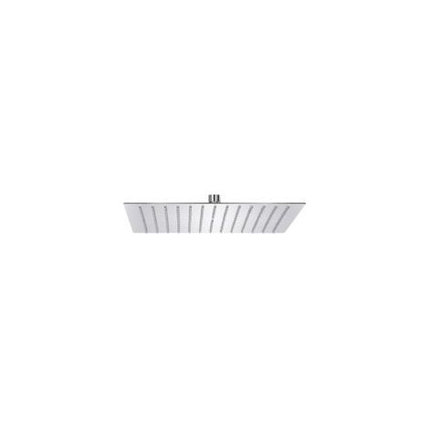 Soffione doccia a pioggia in acciaio inox 304, quadrato 30 x 30 cm - Crezuo